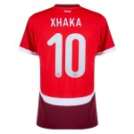 Günstige Fußballtrikots Schweiz Xhaka 10 Heimtrikot EURO 2024 Kurzarm